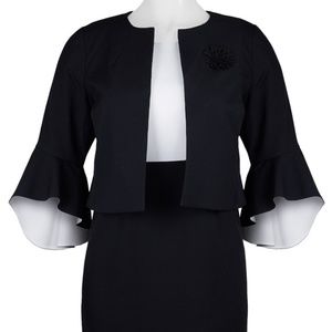 Isabella Suits Plus Size Dress with Bell Sleeve